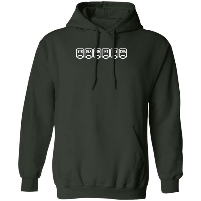 Str Dex Con Int Wis Cha Hoodie Paolaspixels Merch Ability Scores Hoodie
