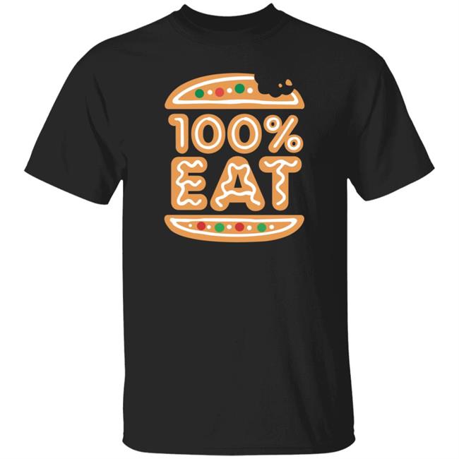 Rooster Teeth Store Face Jam 100% Eat Gingerbread Shirt