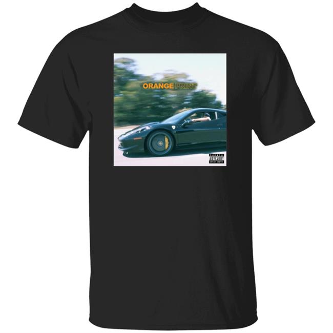 Larry June Merch Orange Print Album Shirt