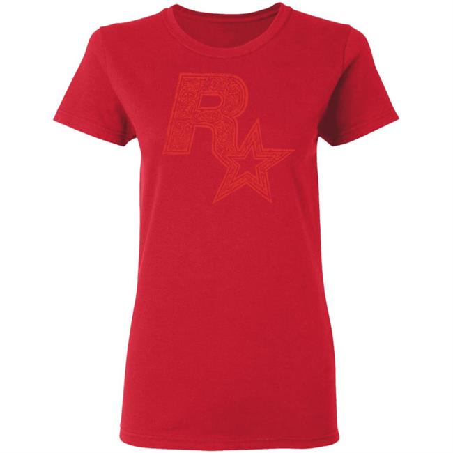 Red On Black Linocut Rockstar Game Logo T Shirt Hoodie Sweatshirt Red On Black Linocut Rockstar Game Logo T Shirt Hoodie Sweatshirt
