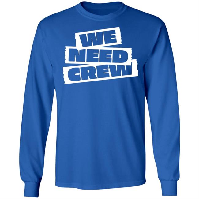 WE NEED CREW TEE BLACK Hoodie Sweatshirt WE NEED CREW TEE BLACK Hoodie Sweatshirt