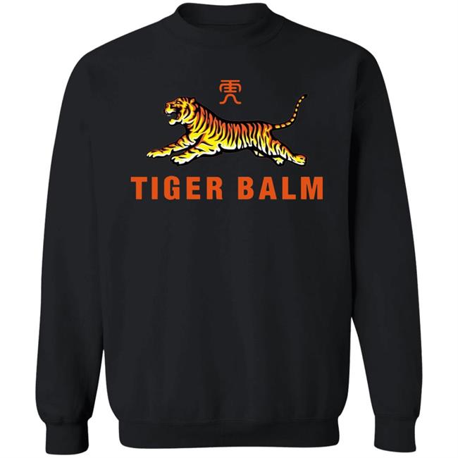 Tiger Balm Pullover Shirt Black Hoodie Sweatshirt Tiger Balm Pullover Shirt Black Hoodie Sweatshirt
