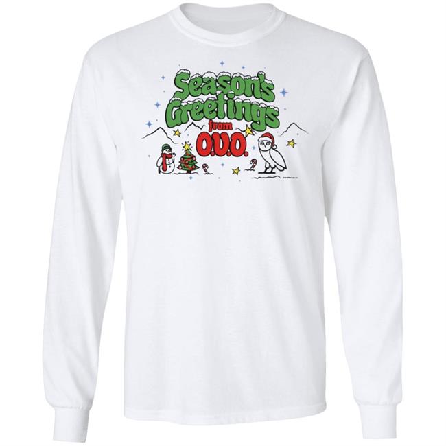 OVO HOLIDAY T SHIRT White Hoodie Sweatshirt OVO HOLIDAY T SHIRT White Hoodie Sweatshirt