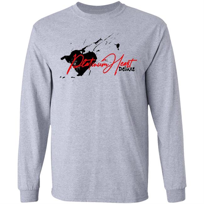 PLATINUM HEART SPLATTER WHITE T SHIRT White Hoodie Sweatshirt PLATINUM HEART SPLATTER WHITE T SHIRT White Hoodie Sweatshirt