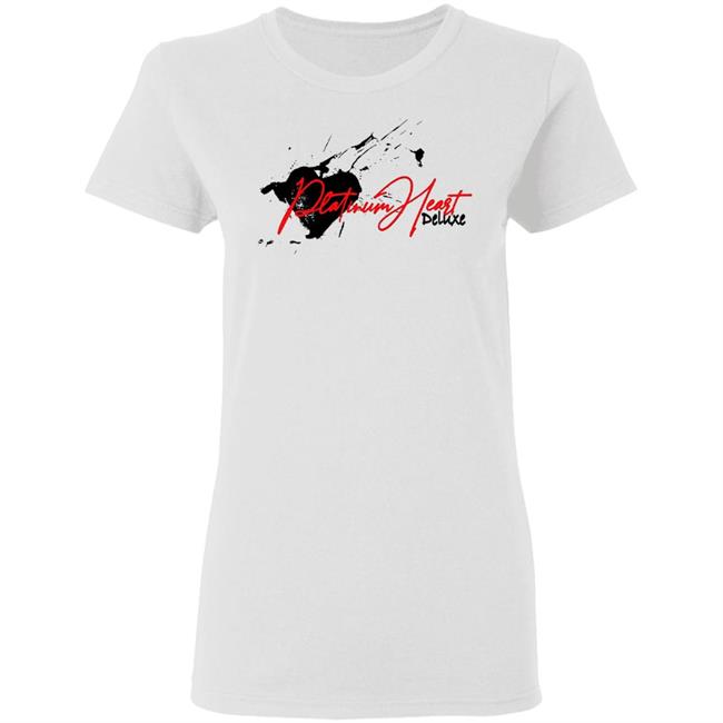 PLATINUM HEART SPLATTER WHITE T SHIRT White Hoodie Sweatshirt PLATINUM HEART SPLATTER WHITE T SHIRT White Hoodie Sweatshirt