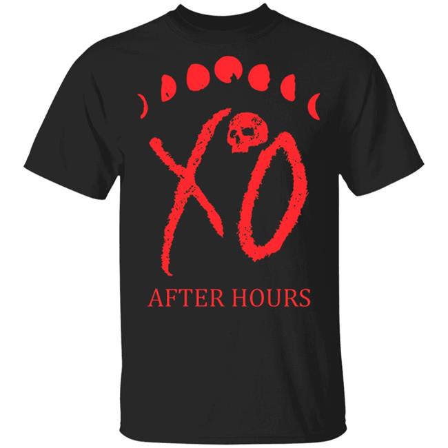 XO LOGO MOON PHASE TEE shirt the weeknd merch Black Hoodie Sweatshirt