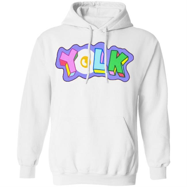 YOLK EMBROIDERED HOODIE White Hoodie Sweatshirt YOLK EMBROIDERED HOODIE White Hoodie Sweatshirt