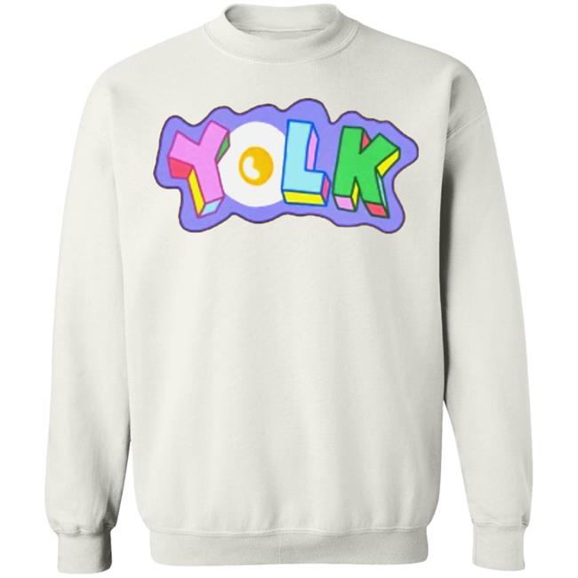 YOLK EMBROIDERED HOODIE White Hoodie Sweatshirt YOLK EMBROIDERED HOODIE White Hoodie Sweatshirt