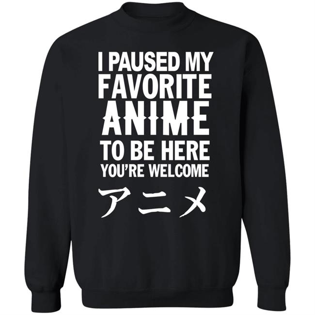 I Paused My Favorite Anime Hoodie I Paused My Favorite Anime To Be Here You're Welcome T Shirt I Paused My Favorite Anime Hoodie I Paused My Favorite Anime To Be Here You're Welcome T Shirt