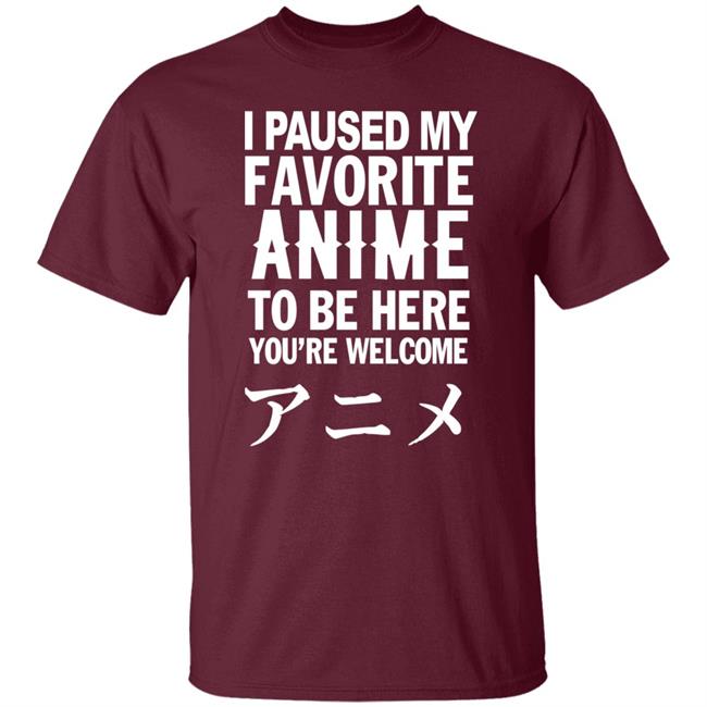 I Paused My Favorite Anime Hoodie I Paused My Favorite Anime To Be Here You're Welcome T Shirt I Paused My Favorite Anime Hoodie I Paused My Favorite Anime To Be Here You're Welcome T Shirt