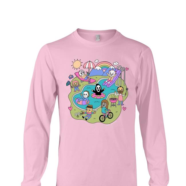 Sean Solomon Horror Movie Pool Party Long Sleeve Tee Shirt Die9times Merch