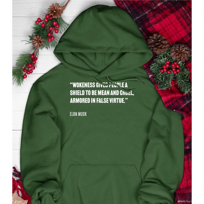 Prageru Black Wokeness Gives People A Shield To Be Mean And Cruel Armored In False Virtue Elon Musk T Shirt