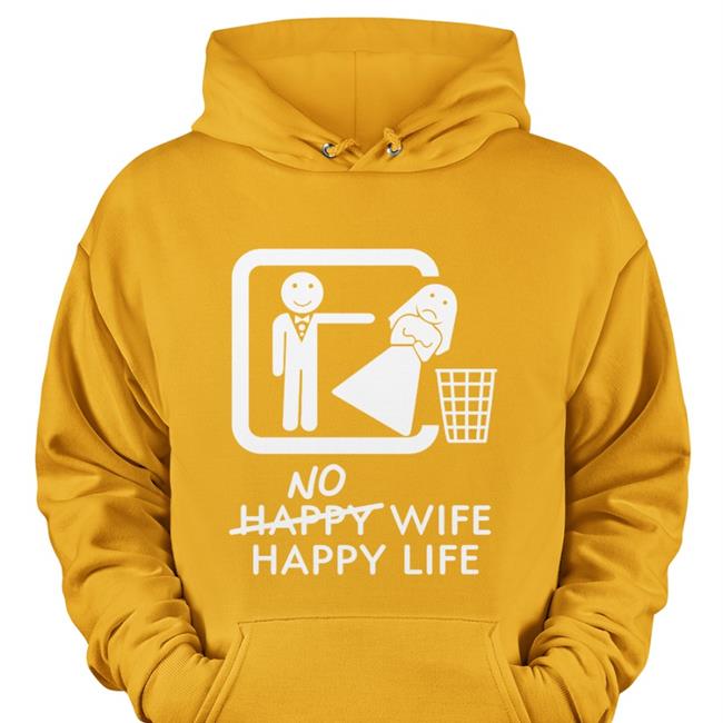 No Happy Wife Happy Life Shirt Black Bryan