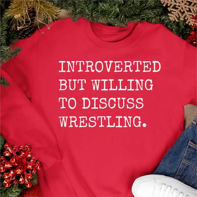 Laura Elle Introverted But Willing To Discuss Wrestling Tee Shirt Black