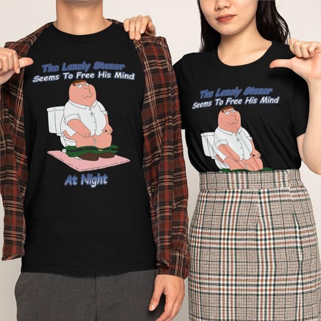 Shirts That Go Hard The Lonely Stoner Seems To Free His Mind At Night Shirt