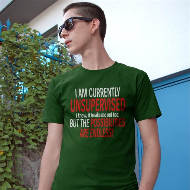 Mathismurder I Am Currently Unsupervised I Know It Freaks Me Out Too But The Possibilities Are Endless Shirt