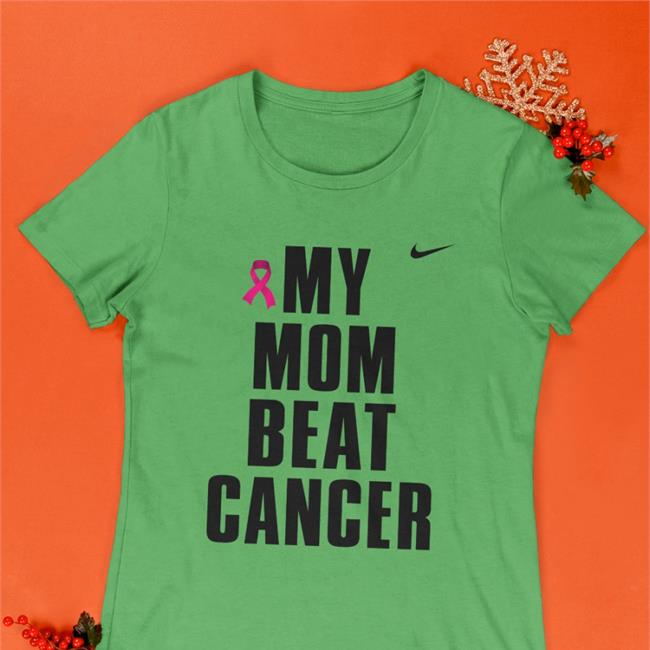 Shirts That Go Hard My Mom Beat Cancer Hoodie White