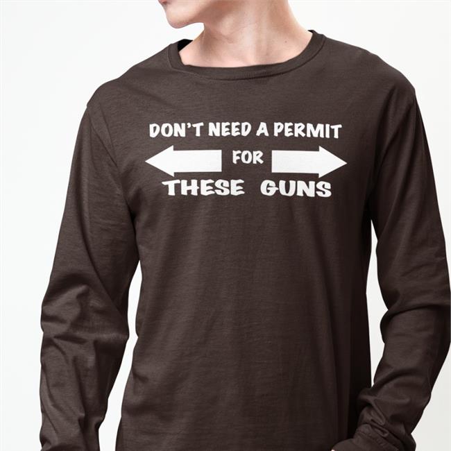 Evan Peters Don't Need A Permit For These Guns T-Shirt