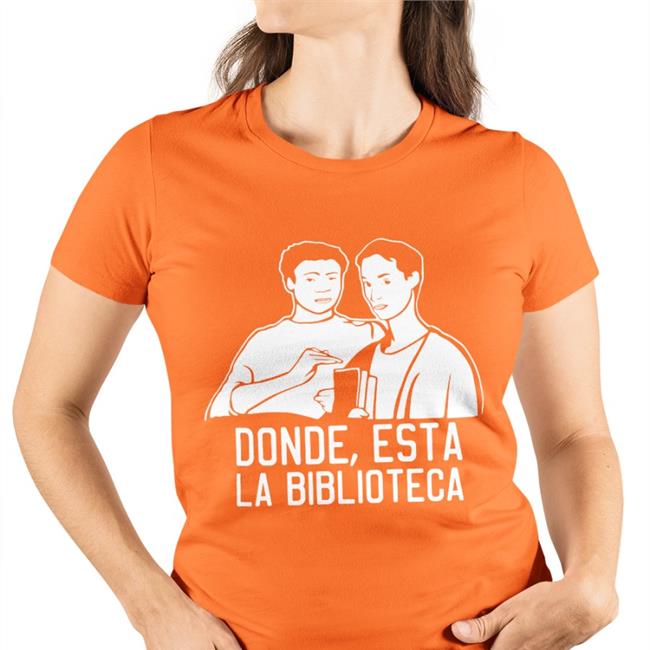 Black Donde Esta La Biblioteca Shirt Community (Tv Show) Subreddit