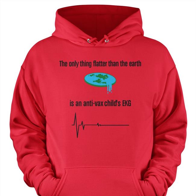 Bernardamcnally The Only Thing Flatter Than The Earth Is An Anti-Vax Child's Ekg Shirt