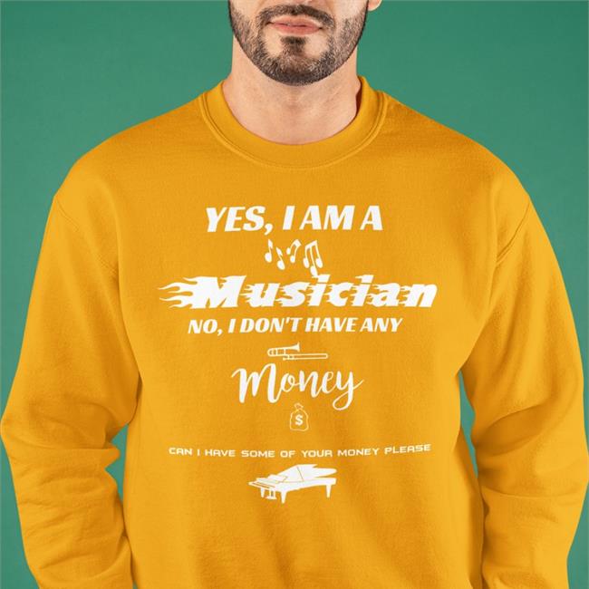 Threatnotation Yes I Am A Musician No I Don't Have Any Money Shirt Black