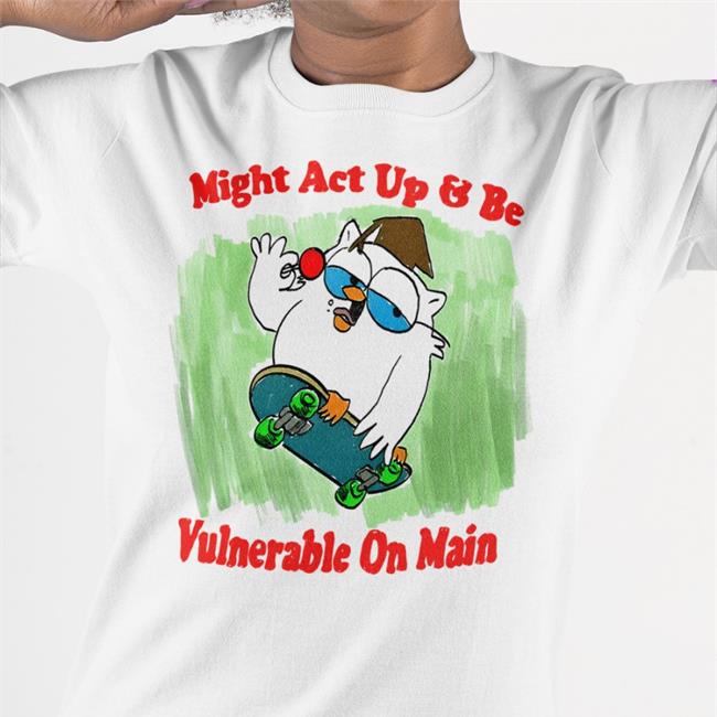 Jmcgg Justinsartstore Might Act Up And Be Vulnerable On Main Long Sleeve Tee