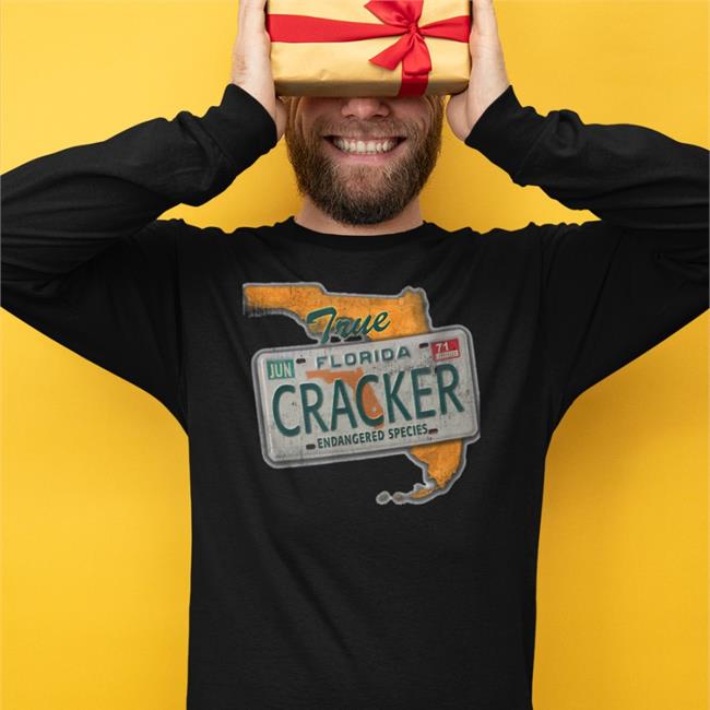 True Florida Cracker Endangered Species Shirt Black Dark Brandon