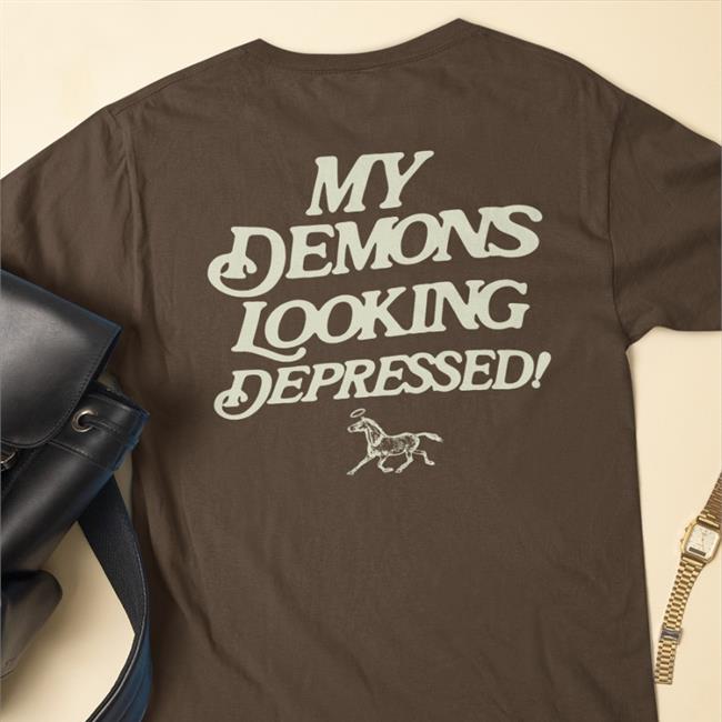 Nobigdyl Shop My Demons Looking Depressed Long Sleeve Tee