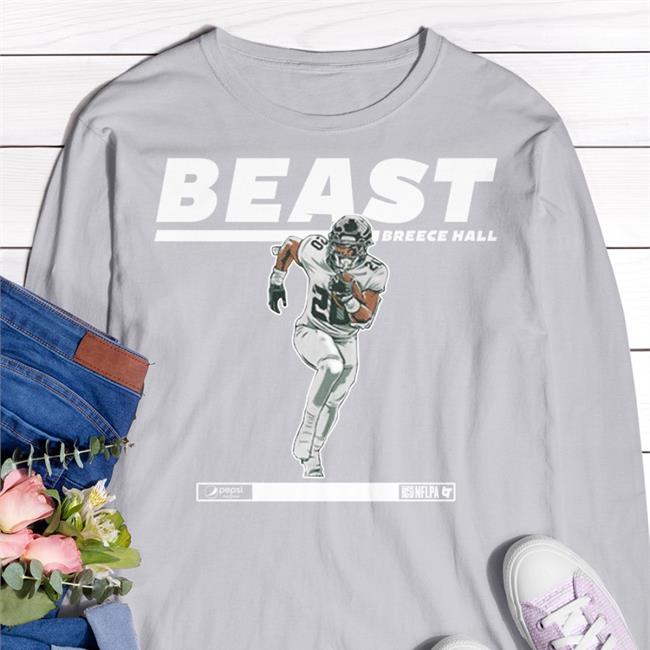 Breaking T Store Beast Breece Hall T Shirt Pepsi Zero Sugar Rookie Collection