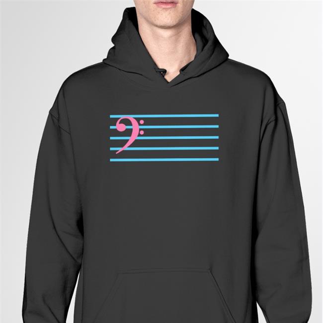 Threatening Music Notation Trans Bass Clef Tee