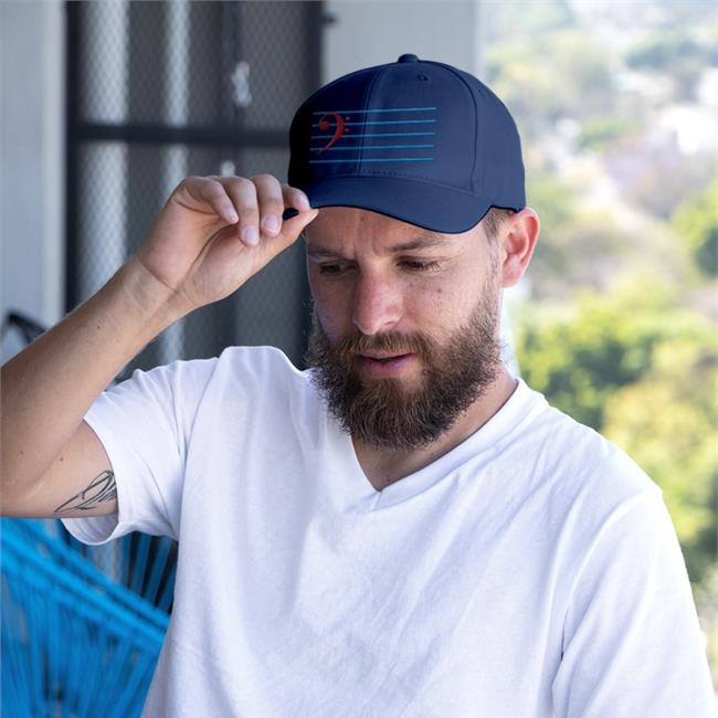 Threatnotation Trans Bass Clef Embroidered Hat Threatening Music Notation