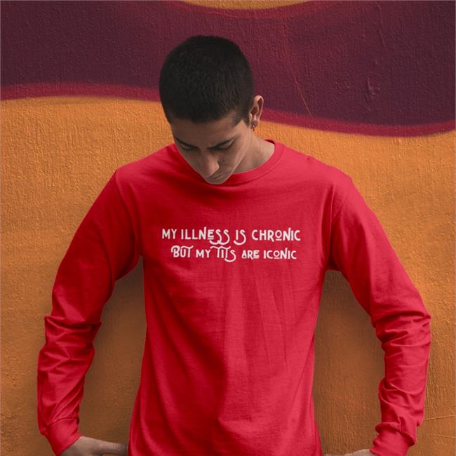 Elle My Illness Is Chronic But My Tits Are Iconic Shirt Elliehurer