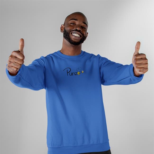 Sam Wearing Punz Store Punzo Bee Shirts Light Blue
