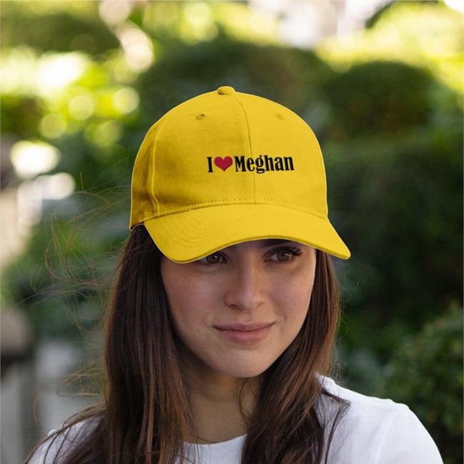 Funny I Love Meghan Twill Cap Funny I Love Meghan Hat