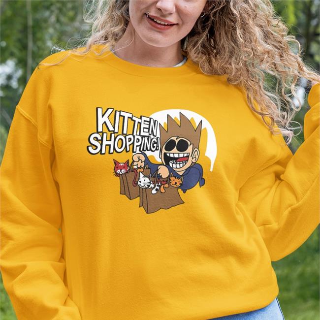 Eddsworld Store Navy Kitten Shopping Shirt
