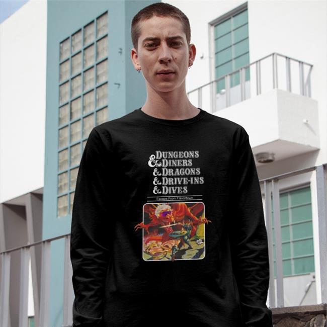 Shirtsthtgohard Dungeons Diners Dragons Drive-Ins Dives Tee Red