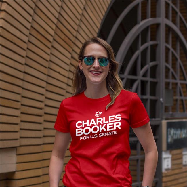 Charles Booker Wearing Charles Booker For Us Senate Tee Shirt Booker4ky