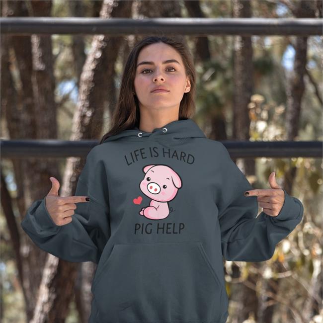 Poorly Translated Shirts Life Is Hard Pig Help T Shirts Poorly Translated Shirts Life Is Hard Pig Help Shirt Gold