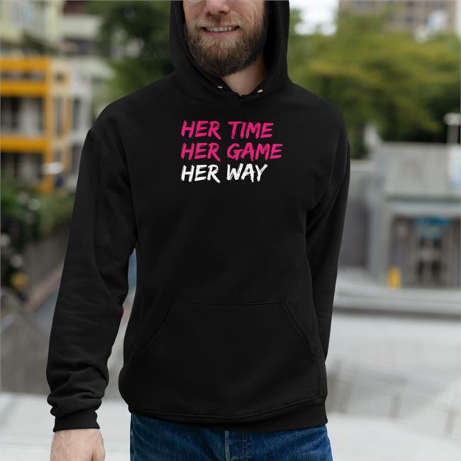 Black Herway_Magazine Her Time Her Game Her Way T Shirt