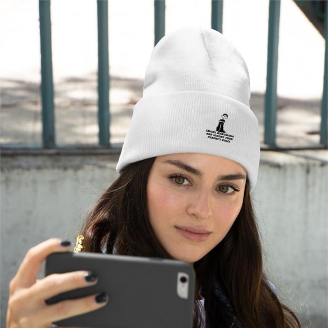 Smoke Marijuana And Ignore Your Parent's Rules Hats White Good Shirts Store