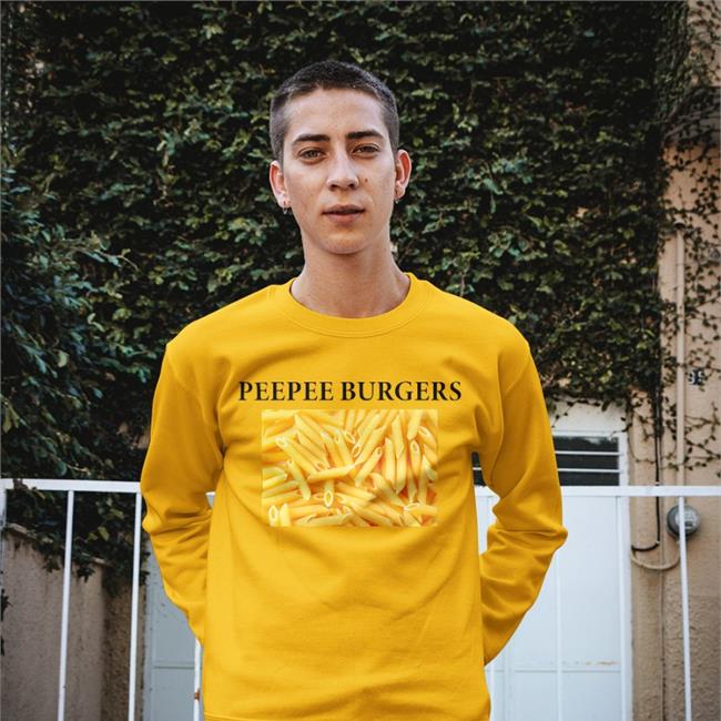 Phoebe Bridgers Merch Peepee Burgers Long Sleeve Tee Shirt White