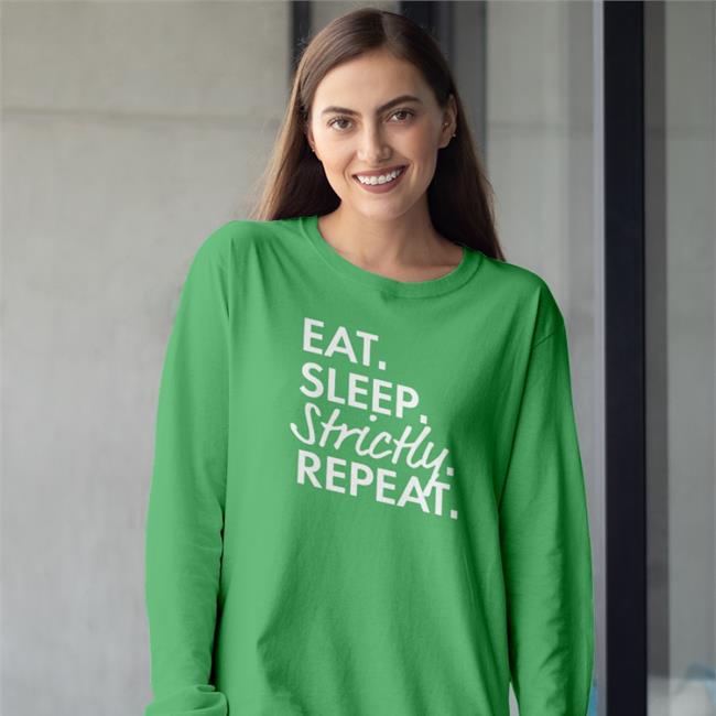 Hello Magazine Merch Eat Sleep Strictly Repeat Shirt Red