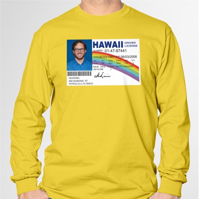 JasonMcCourty Mc Daniel Hawaii Driver License Tee