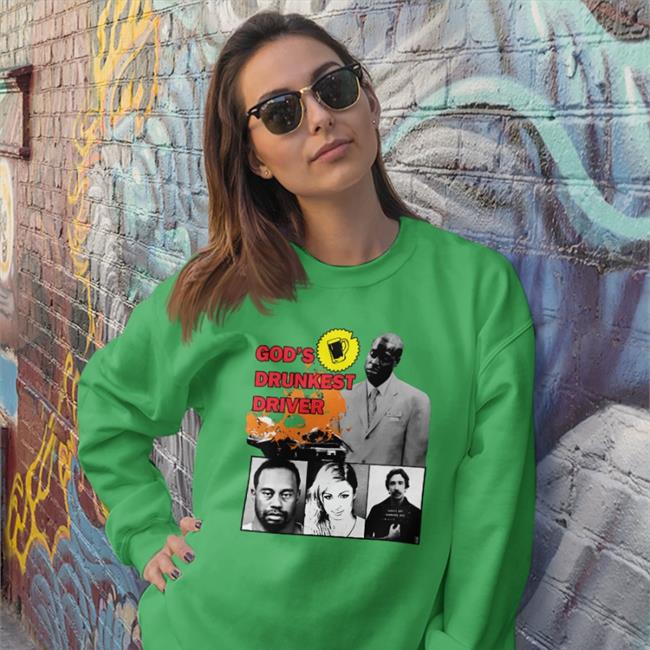 Luccainternational Store God's Drunkest Driver Celebrity Shirt