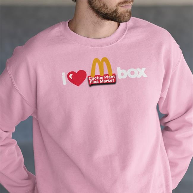 I Love M Cactus Plant Flea Market Box Sweatshirt