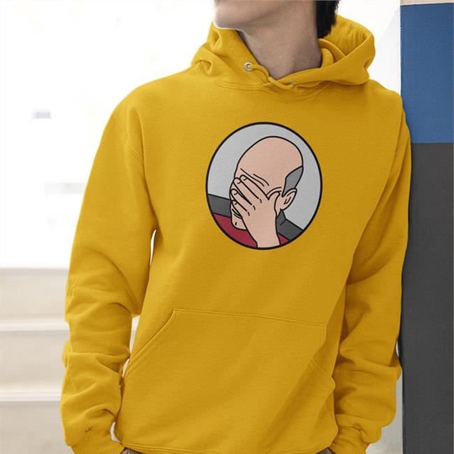 Terry Wearing Epic Facepalm Picard Shirt