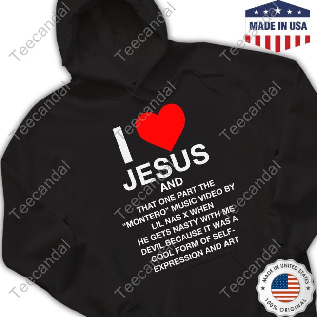 Shirtsthtgohard I Love Jesus And That One Part In The Montero Music Video B Lil Nas X When He Gets Nasty With The Devil Tee
