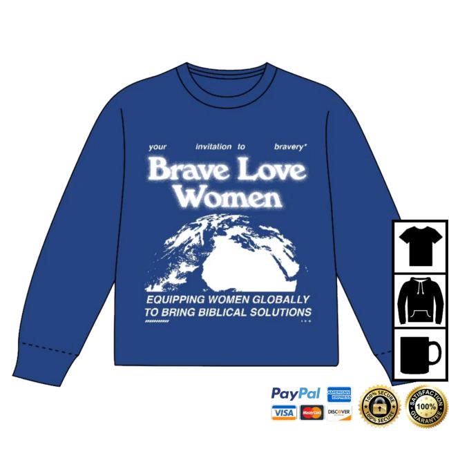 Original Circuit Riders Merch Brave Love Blue Hooded Sweatshirt