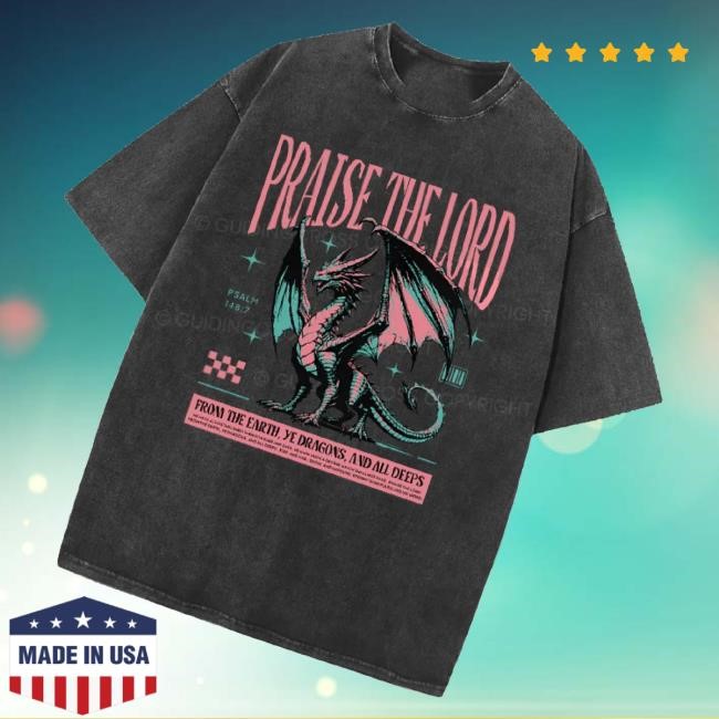 Official Guidingcross Merch Praise The Lord Christian Washed Shirts