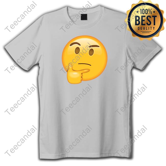 Moji Curious Thinking Face Text Icon T Shirts